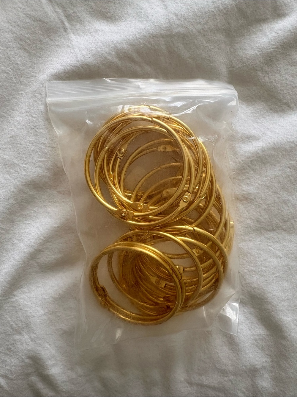 Gold shower curtain rings brand new